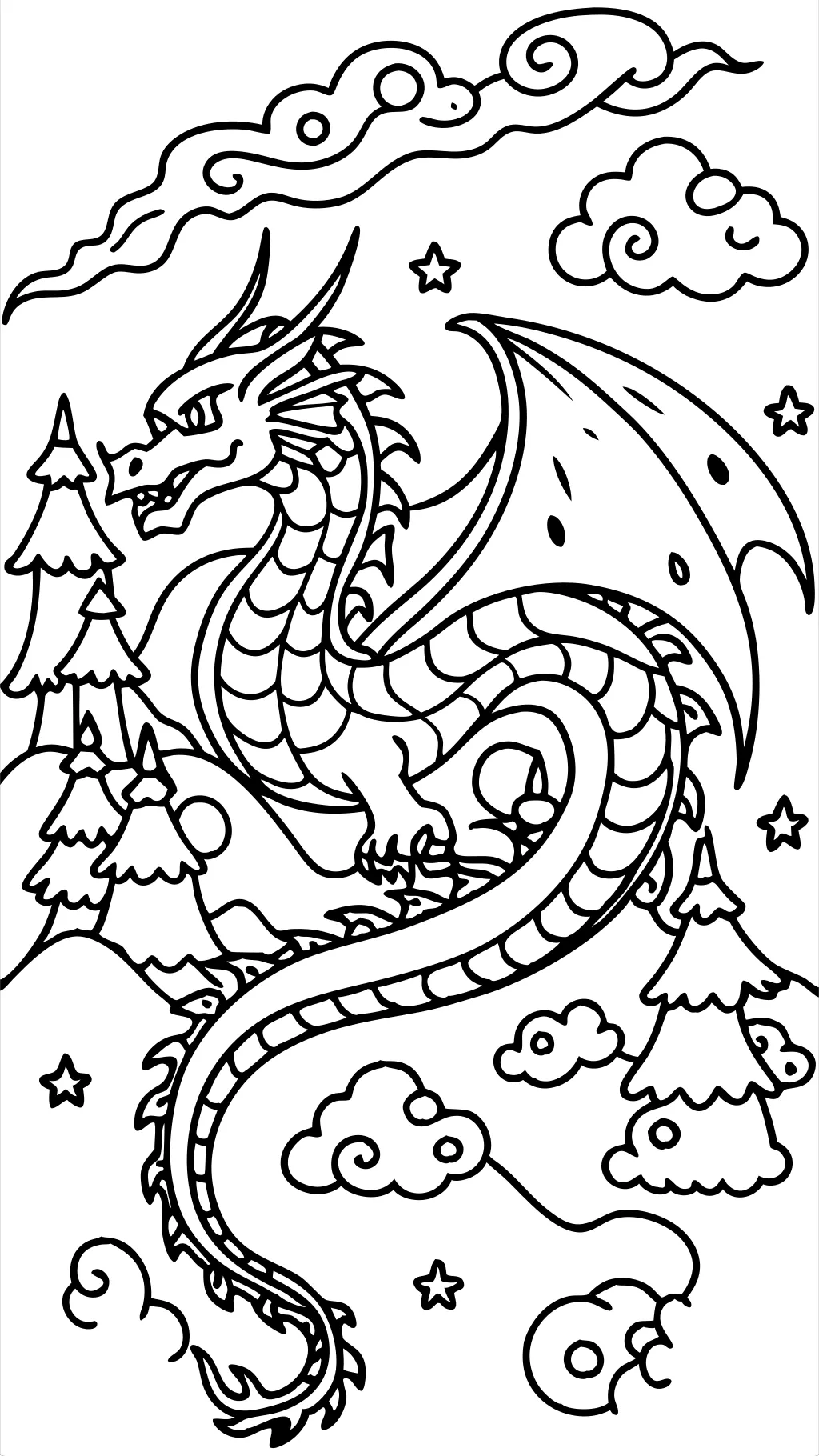 pages à colorier adultes dragon